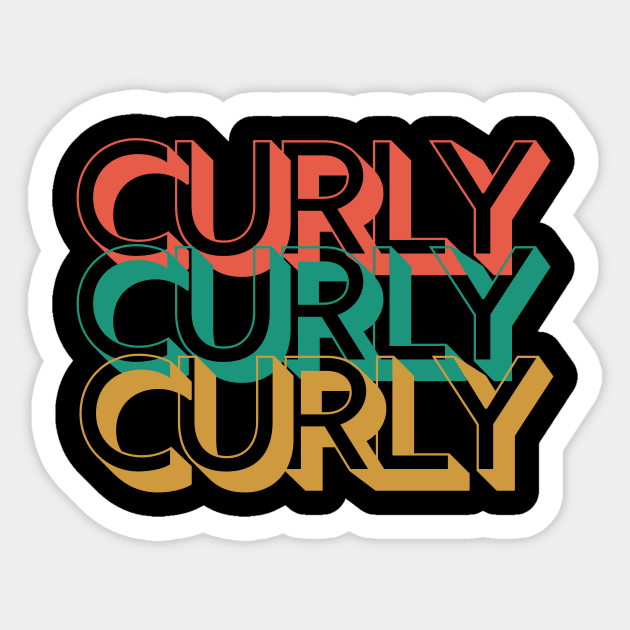 Curly Curly Curly Sticker by Just In Tee Shirts